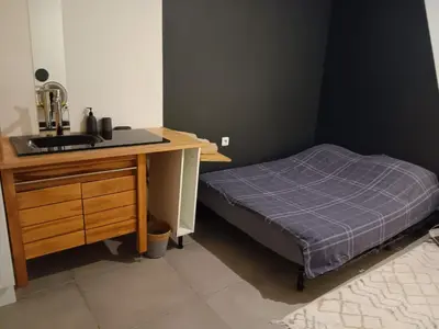 Un ou plusieurs lits dans un hébergement de l'établissement Loft ViaRhôna, Grand loft en Centre-Ville