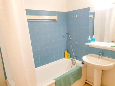 Salle de bains dans l'établissement Paisible et Spacieux Appartement au calme proche métro limitrophe de Lyon