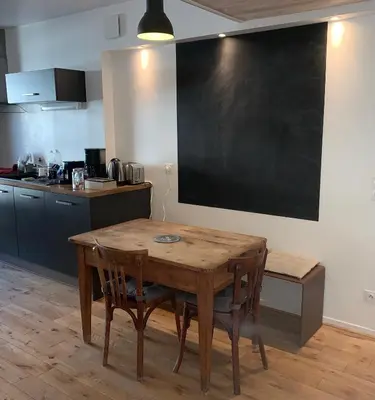 Cuisine ou kitchenette dans l'établissement Appartement cosy