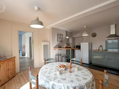 Cuisine ou kitchenette dans l'établissement Charmant appartement au-dessus d'un salon de thé avec patio et décoration contemporaine - FR-1-496-298