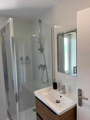 Salle de bains dans l'établissement Maison des Balmes proche Lyon
