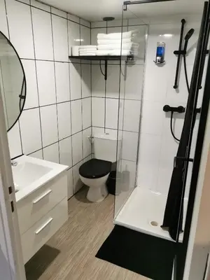 Salle de bains dans l'établissement Studio mezzanine Lyon