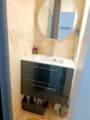 Salle de bains dans l'établissement Bron centre appartement meublé avec jacuzzi