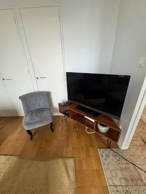 Télévision ou salle de divertissement dans l'établissement Le Refuge de la Bascule - Charmant appartement Caluire et cuire
