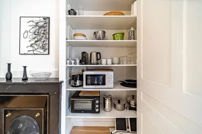 Cuisine ou kitchenette dans l'établissement Le petit Rochette - Appartement 2 pers- Jean Macé