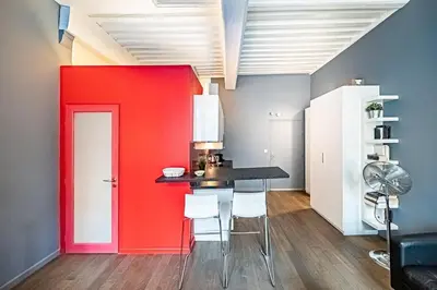 Cuisine ou kitchenette dans l'établissement Le Sainte Catherine - studio en centre ville