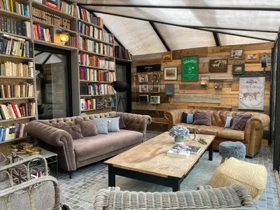 Coin salon dans l'établissement Maison Sur Véranda