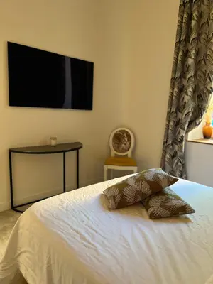 Télévision ou salle de divertissement dans l'établissement Appartement chic et de caractère !