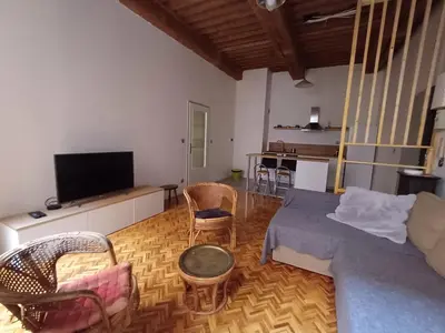 Télévision ou salle de divertissement dans l'établissement Old town - Vieux Lyon -50 m2 flat