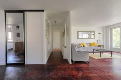Coin salon dans l'établissement Spacieux et charmant 100m2 à 4 min de Tête d'Or