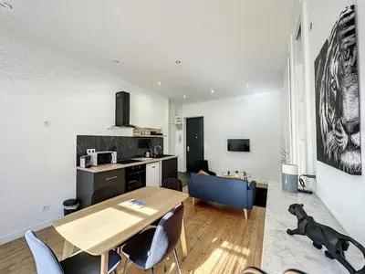 Cuisine ou kitchenette dans l'établissement cosy appart - Préfecture Lyon - Servient 1