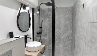 Salle de bains dans l'établissement Jungly Appart By Lyonbnb - Eurexpo Moderne Cocooning Calme Nature