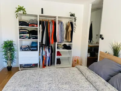 Un ou plusieurs lits dans un hébergement de l'établissement Le Repos Montchatois - Appartement moderne