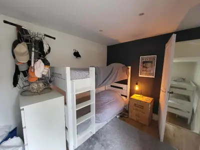 Un ou plusieurs lits dans un hébergement de l'établissement Superbe 100 M2, 4 chambres