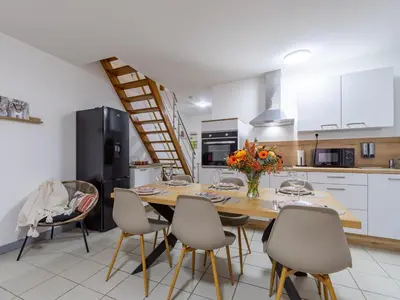 Cuisine ou kitchenette dans l'établissement La Petite Histoire