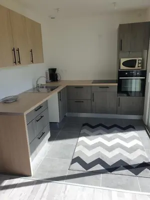 Cuisine ou kitchenette dans l'établissement MAISON B