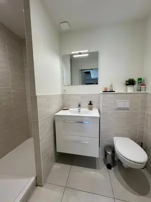 Salle de bains dans l'établissement Joli Studio Champagne au Mont d'or