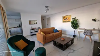 Coin salon dans l'établissement Spacieux, lumineux, chic ,60m2 au coeur du Lyon 6ème -Quartier Foch- avec grand balcon