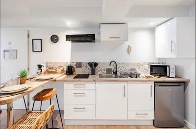 Cuisine ou kitchenette dans l'établissement L'échappée Belle