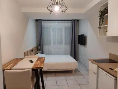 Télévision ou salle de divertissement dans l'établissement Apt Lyon Flachet