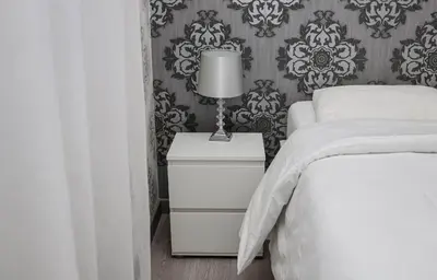Un ou plusieurs lits dans un hébergement de l'établissement Appartement moderne, proche du Parc de la tête d'Or et de Lyon