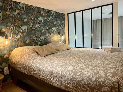Un ou plusieurs lits dans un hébergement de l'établissement Suite Titouan - Appartement 2 personnes - Check in h24 & Wifi