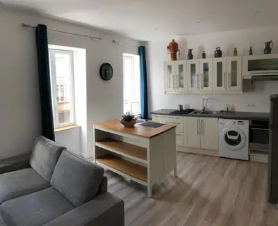 Cuisine ou kitchenette dans l'établissement Joli logement au centre de Trévoux