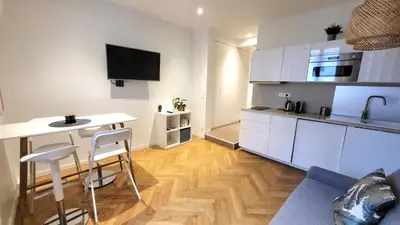 Cuisine ou kitchenette dans l'établissement Escale 2 - Part Dieu