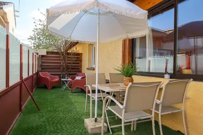 Terrasse ou espace extérieur de l'établissement Appartement le cocon de terre