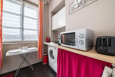 Cuisine ou kitchenette dans l'établissement Charmant studio Hyper-centre