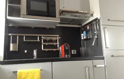 Cuisine ou kitchenette dans l'établissement Studio climatisé indépendant plein cœur de Lyon