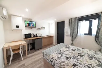 Cuisine ou kitchenette dans l'établissement Studio Green Groupama Lyon , Eurexpo Aréna