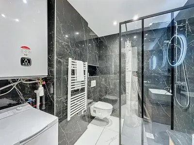 Salle de bains dans l'établissement Cosy Appartement, Part Dieu André Philipe