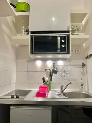 Cuisine ou kitchenette dans l'établissement Studio Louis Pradel