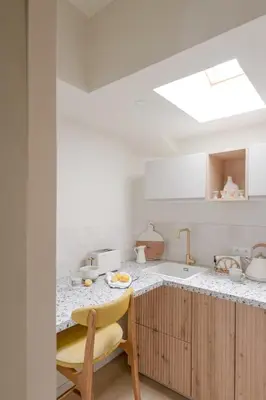 Cuisine ou kitchenette dans l'établissement Suite Romantique et charmante parking
