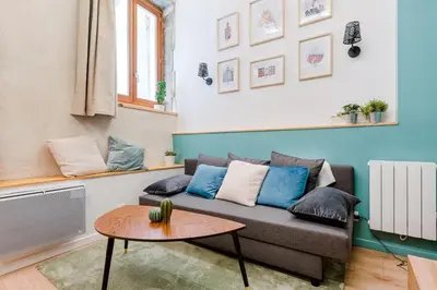 Coin salon dans l'établissement SmartStay Duplex - Centre-ville