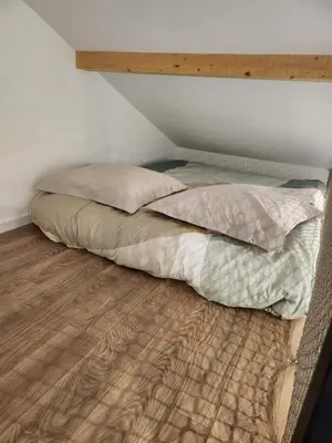 Un ou plusieurs lits dans un hébergement de l'établissement THE BEDROOM - proche aeroport Lyon, groupama stadium, ldlc arena, eurexpo, viaRhôna