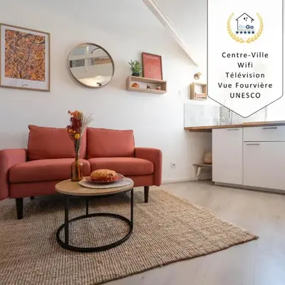 BnGo I L'Élégant I Duplex Croix-Rousse vue sur Fourvière