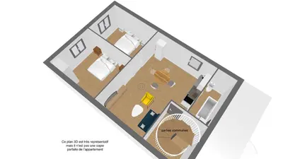 Plan de l'établissement Appartement climatisé 2 chambres