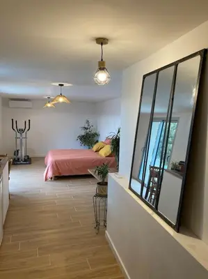 Un ou plusieurs lits dans un hébergement de l'établissement Jacuzzi avec vue exceptionnelle