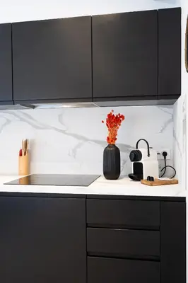 Cuisine ou kitchenette dans l'établissement Loft ROSALIE - Le Méridien #Parking #Lave-linge #Clim #Netflix