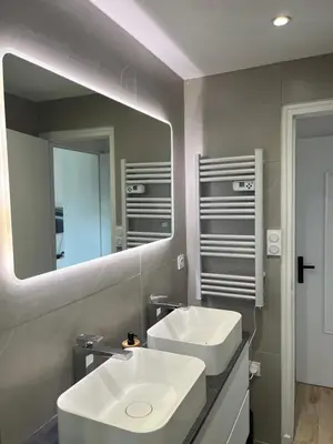 Salle de bains dans l'établissement Superbe 3 chambres proche lyon et eurexpo parking