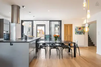 Cuisine ou kitchenette dans l'établissement Le Duplex - Amazing flat overlooking the rooftops of Lyon