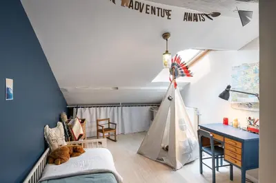 Un ou plusieurs lits dans un hébergement de l'établissement Les Célestins - Appartement avec vue splendide
