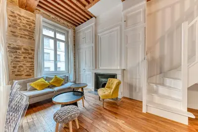 Coin salon dans l'établissement GuestReady - A classy stay in the heart of Lyon