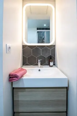 Salle de bains dans l'établissement Central Part-Dieu - Appartement 2