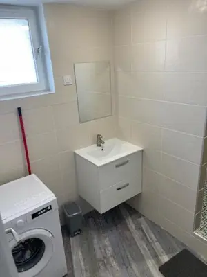 Salle de bains dans l'établissement Appartement Agility proche LDLC Arena Stade Groupama Lyon Eurexpo
