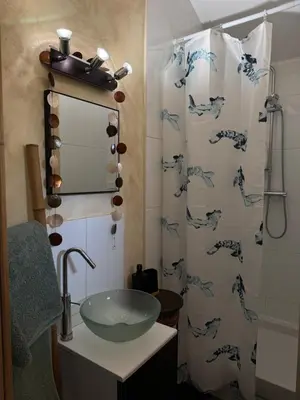 Salle de bains dans l'établissement La petite maison chez jp Eurexpo-LDLC arena-Stade OL