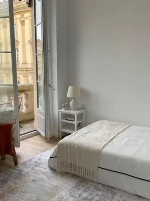 Un ou plusieurs lits dans un hébergement de l'établissement Collection Terreaux - No 5 Balcon sur place w AC