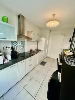 Cuisine ou kitchenette dans l'établissement 3 chambres, métro tram à 50 m, parking privé !